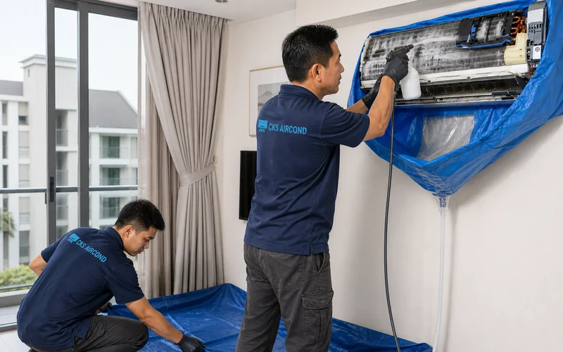 Pasukan CKS menjalankan chemical wash berkala