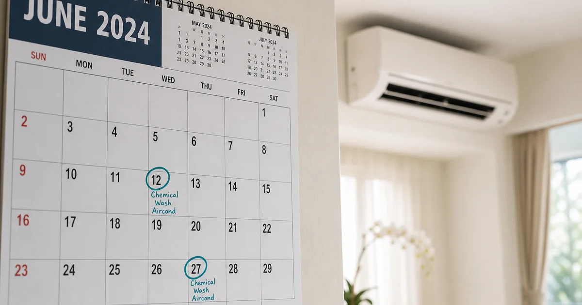 Kalendar jadual chemical wash aircond