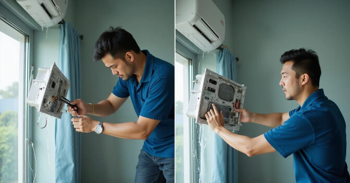 Perbandingan visual chemical wash penuh dan separuh